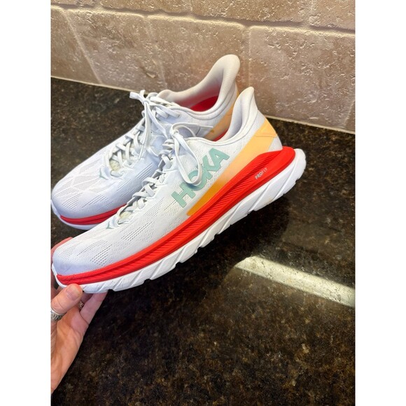 Hoka One Mach 4 'White Fiesta' Men’s 12D Like New - Picture 4 of 9